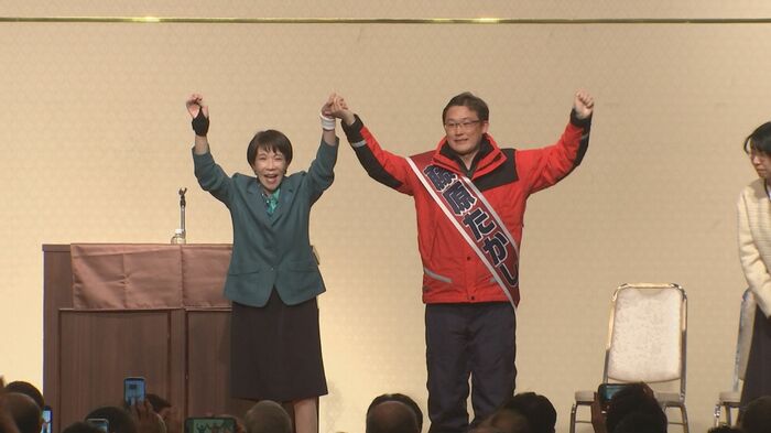 小沢氏のライバル・自民の藤原崇氏の応援のため高市首相が岩手入りした