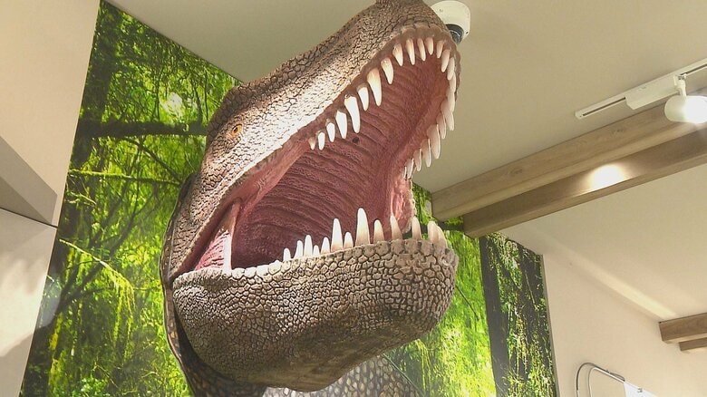 「ガオー！」恐竜がお出迎え　南条サービスエリアが全面リニューアル　立ち寄るSAから“行きたいSA”へ　北陸エリア唯一の男女別シャワー施設も完備｜FNNプライムオンライン