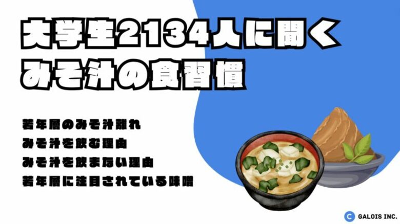 若者の味噌汁習慣についてのアンケート結果【ガクセイ協賛】