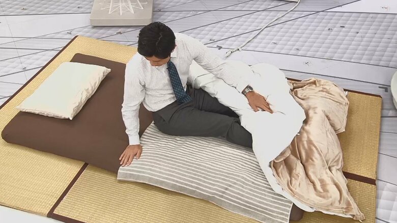 電気毛布は腰から下に敷くのがよい