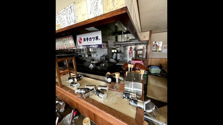 浸水により厨房機器などが被害を受けた（画像提供：井出ちゃんぽん）
