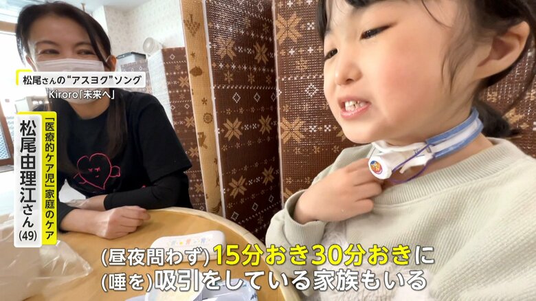 松尾さんは「本当にお父さんお母さん達が家出頑張っているんです」と話す