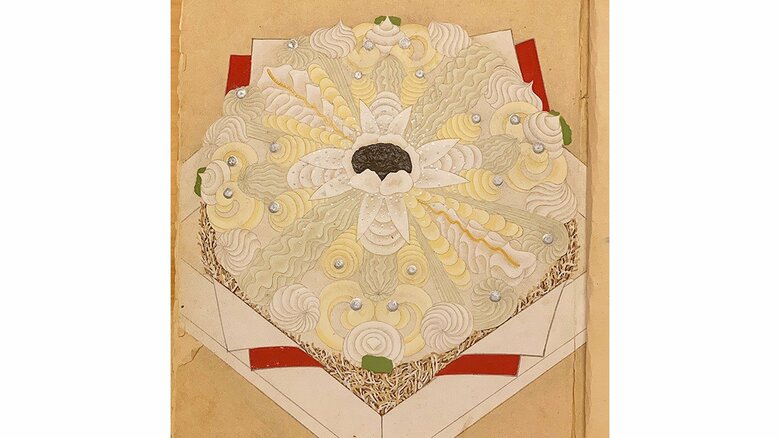 「見本帳」に描かれたホールケーキ