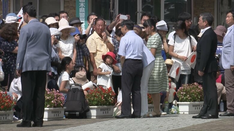 那須塩原駅には多くの人が集まった　2019年8月
