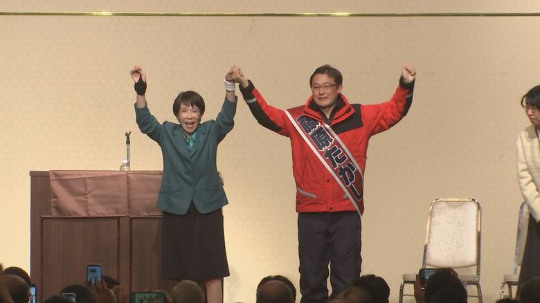 小沢氏のライバル・自民の藤原崇氏の応援のため高市首相が岩手入りした