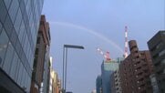 東京都心に巨大な虹が現れる「幸運おすそわけ」SNSに大量の虹画像が