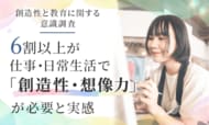 【創造性と教育に関する意識調査】6割以上（63.2%）が仕事・日常生活で「創造性・想像力」が必要と実感！