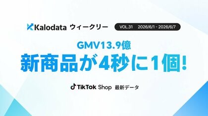 【Kalodataウィークリー】日本TikTok Shop市場、GMV13.86億円へ成長！新商品数の倍増と新規ファン急増で活況（6月1日週）