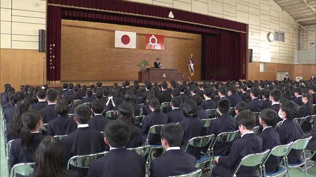県立安積中学校の入学式(2025年4月8日)