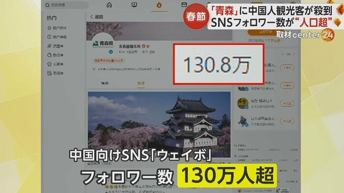 青森県の公式アカウントのォロワー数は、青森県の人口 約118万人(2024年1月1日現在)を超える