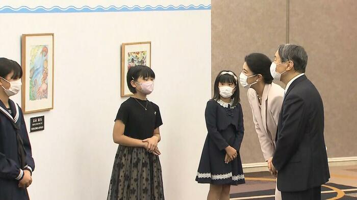 絵画・習字コンクールの入賞者6人とお会いに(北海道・釧路市)