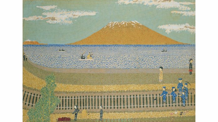 桜島　1954（昭和29年）貼絵　@Kiyoshi Yamashita/STEPeast 2026