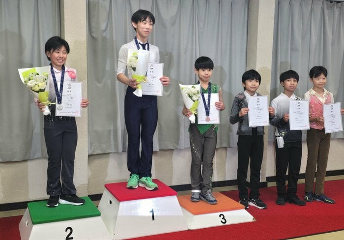 ノービスA男子表彰台（全日本ノービス）