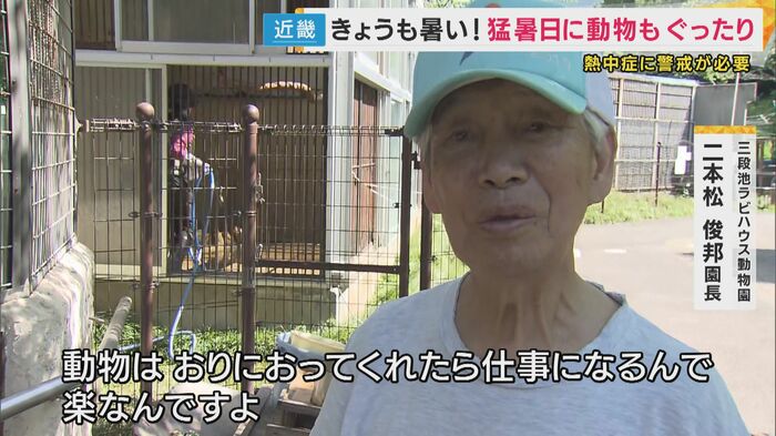 「動物はおるだけで仕事になるんで楽」