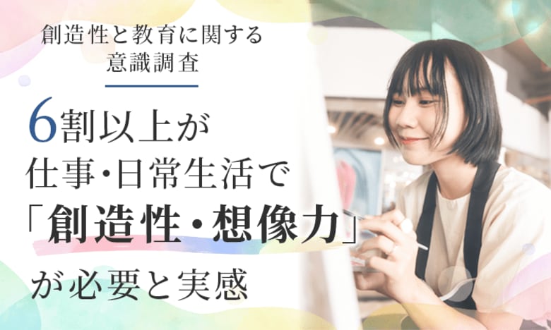 【創造性と教育に関する意識調査】6割以上（63.2%）が仕事・日常生活で「創造性・想像力」が必要と実感！