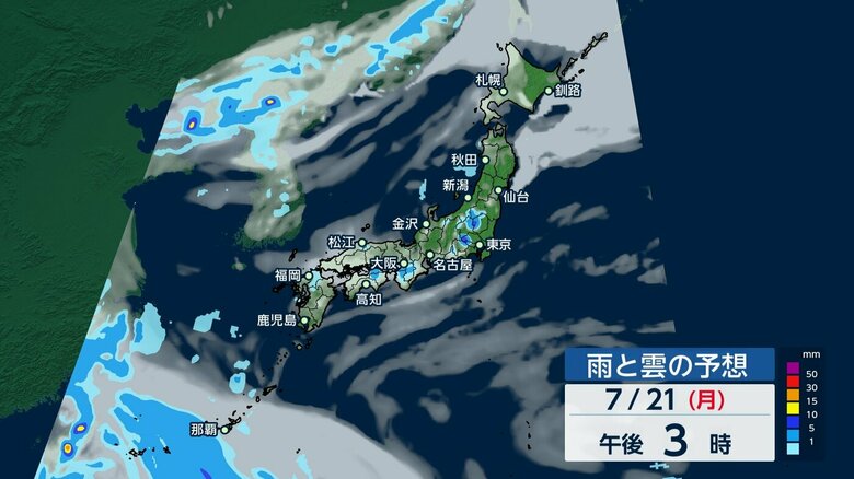 【解説】梅雨明けして3連休は夏空に…“猛暑”復活で熱中症に警戒　大気不安定で“ゲリラ雷雨”の可能性も｜FNNプライムオンライン