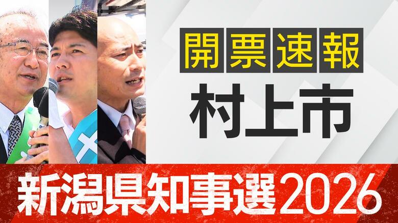 【開票速報】新潟知事選　村上市・開票率100％　花角氏が土田氏に1万票以上の差｜FNNプライムオンライン