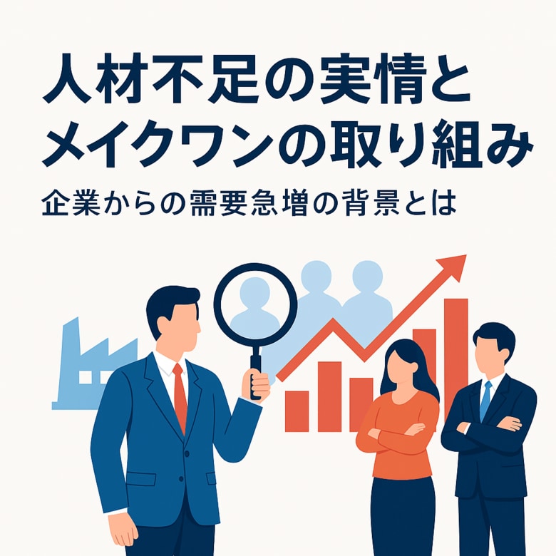 人材不足の実情とメイクワンの取り組み-企業からの需要急増の背景とは