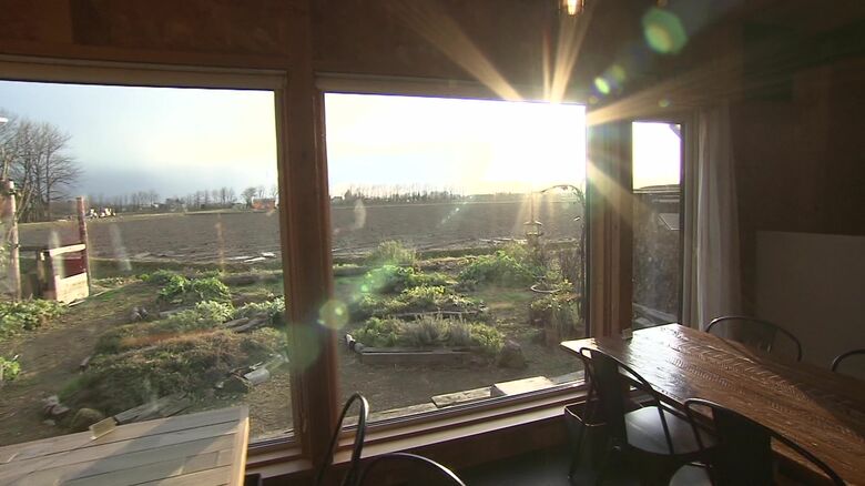 お店からの田園ビュー