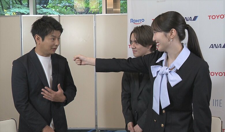 中村光宏アナウンサーに逆質問する本田真凜