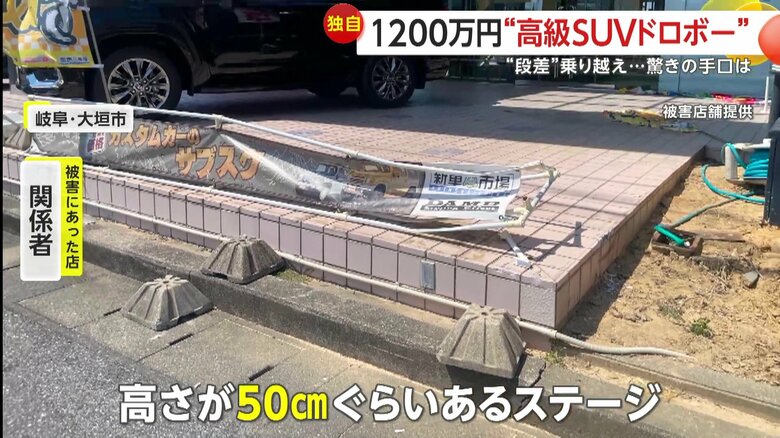 「高さが50cmぐらいあるステージなんです」と語っている被害を受けた関係者