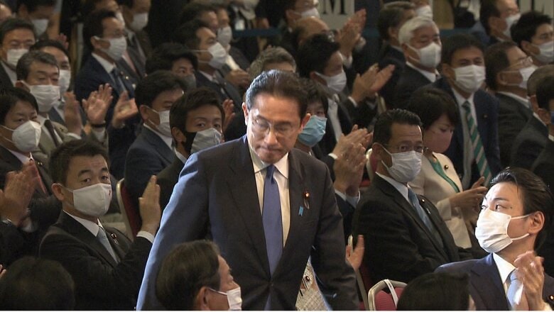2021年の総裁選で当選した直後の岸田首相