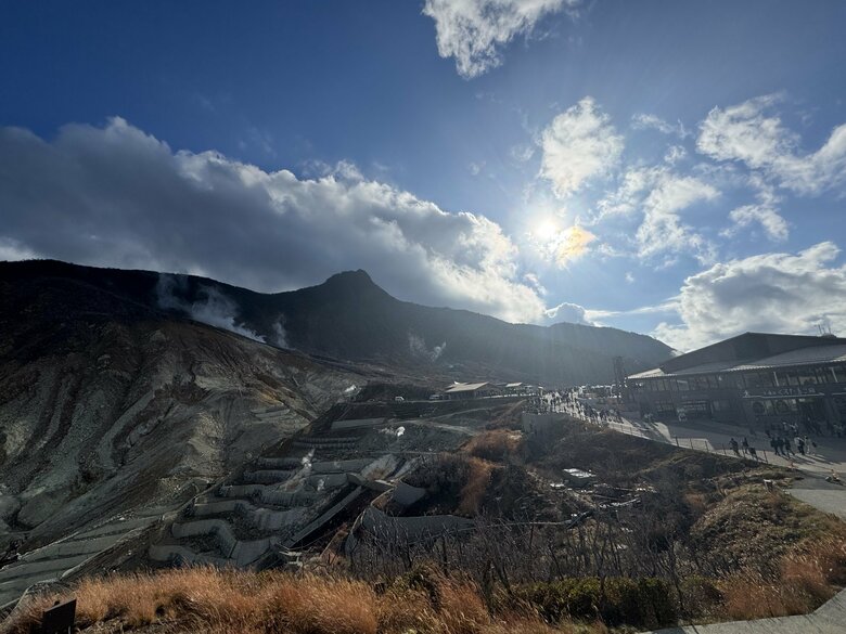 箱根・大涌谷　多くの外国人観光客が訪れていた