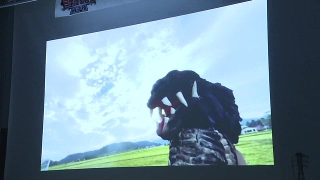 福島県の形をした頭を持つ怪獣