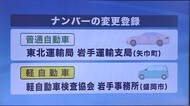 県外ナンバーの車が被害 「ナンバーの変更」手続きについて【岩手県】