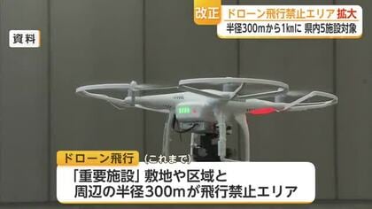 ドローン飛行禁止エリア拡大　玄海原発など県内5施設が対象に【佐賀県】