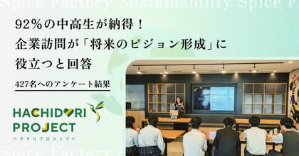 92%の中高生が納得!企業訪問が「将来のビジョン形成」に役立つと回答
