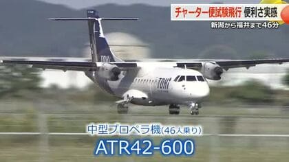 「秒速で帰ってきた！」行きは4時間、帰りは40分　新潟－福井でトキエアが中型プロペラ機を試験飛行　福井空港の活用へ県が来年度以降も実施へ