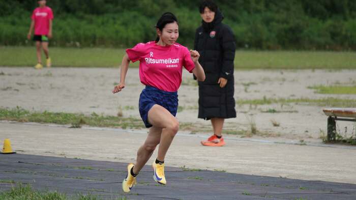 峯岸美來さん(3年)練習の様子