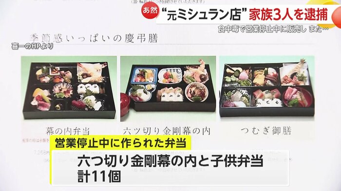 営業停止中に作られた弁当は計11個