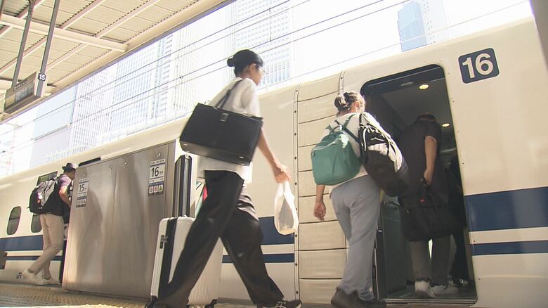 東海道新幹線はお盆休みのUターンピークも大きな混雑見られず 東海3県の高速道路でも目立った渋滞なし｜FNNプライムオンライン