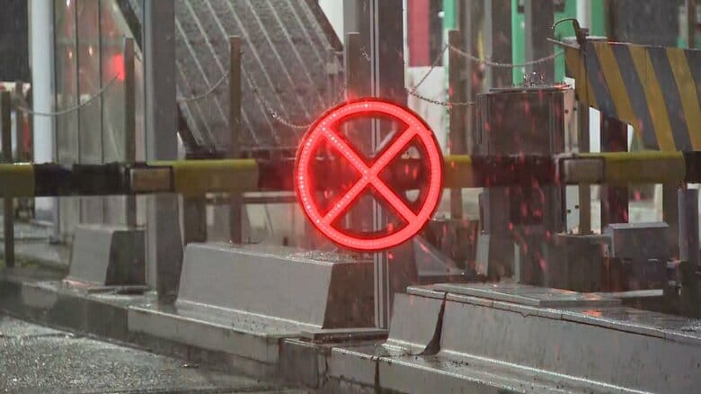 【大雪警戒】北陸自動車道と国道8号で「予防的通行止め」始まる｜FNNプライムオンライン