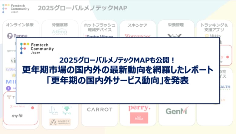 更年期市場の国内外の最新動向を網羅したレポート「更年期の国内外サービス動向」を発表