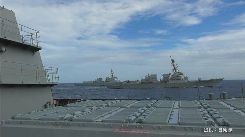 日米韓3カ国が共同訓練　北朝鮮の弾道ミサイル発射後初｜FNNプライムオンライン
