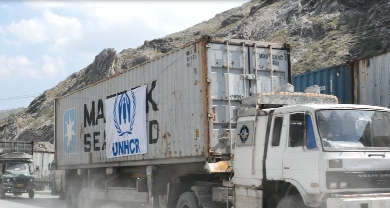 アフガニスタンとパキスタンの国境付近にて撮影 ⒸUNHCR