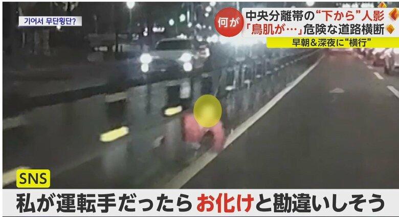 SNSでは「事故にならなくて良かった」などの声の他に「お化けと勘違いしそう」などの声も