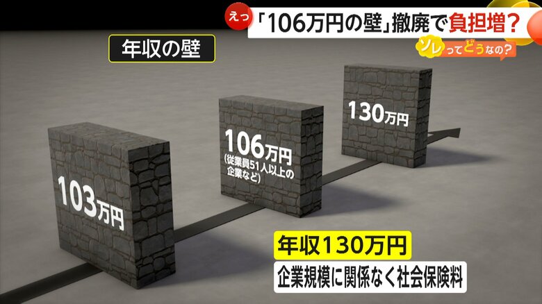 企業の規模に関係なく社会保険料を払う必要がでてくる「年収130万円」の壁