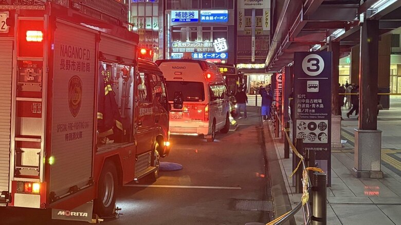 事件現場（JR長野駅前　1月22日）