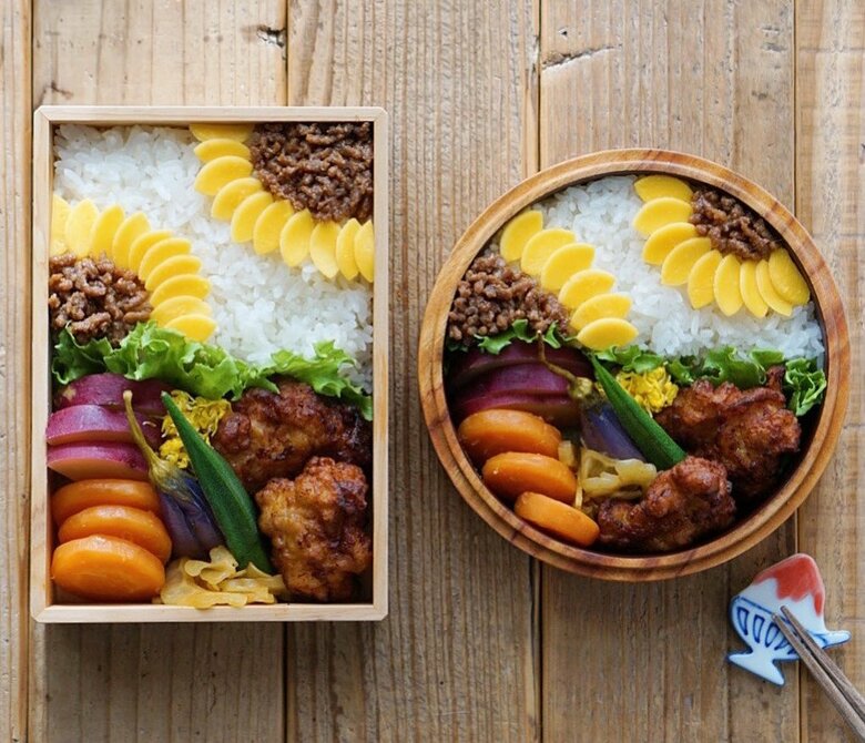 「ひまわりのお弁当」画像提供：Rie@4歳児と料理さん
