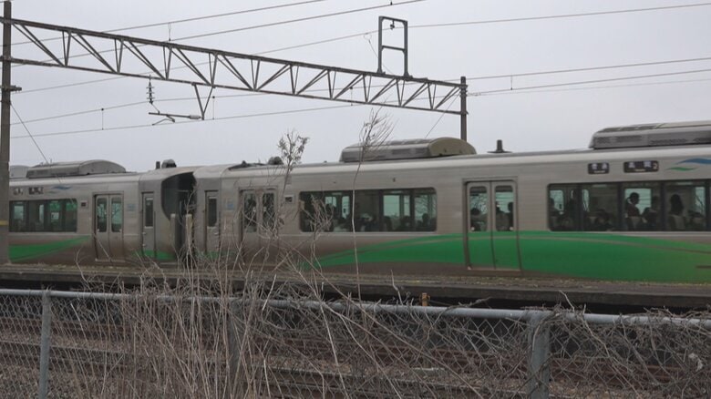 あいの風とやま鉄道（1日撮影　火災のあった車両とは別の車両）
