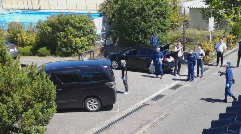 乗り捨てられた車　提供：視聴者