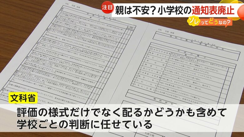 法的な定めはないという通知表