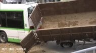 【速報】神戸市灘区でトラックがバスに突っ込む事故　トラックの運転手重傷　バス乗客数人がケガ