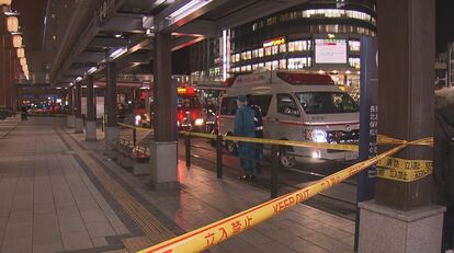 事件現場（JR長野駅前　1月22日夜）