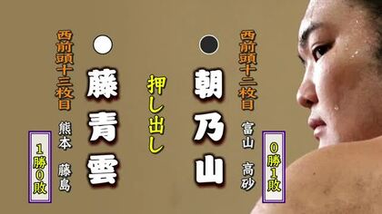 大相撲春場所 　朝乃山は新入幕・藤青雲に敗れ黒星スタート