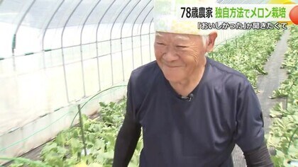 「美味しかったよ」の笑顔が励みに　78歳の農家、40度超えるハウスで高級メロン3種を栽培　まもなく収穫期　【福井】